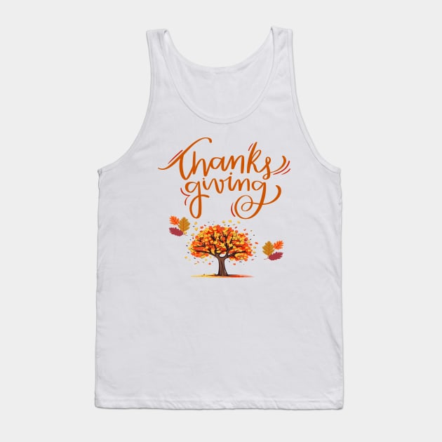 Happy Thanks giving Tank Top by Shop-now-4-U 